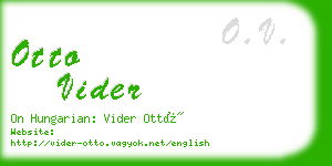 otto vider business card